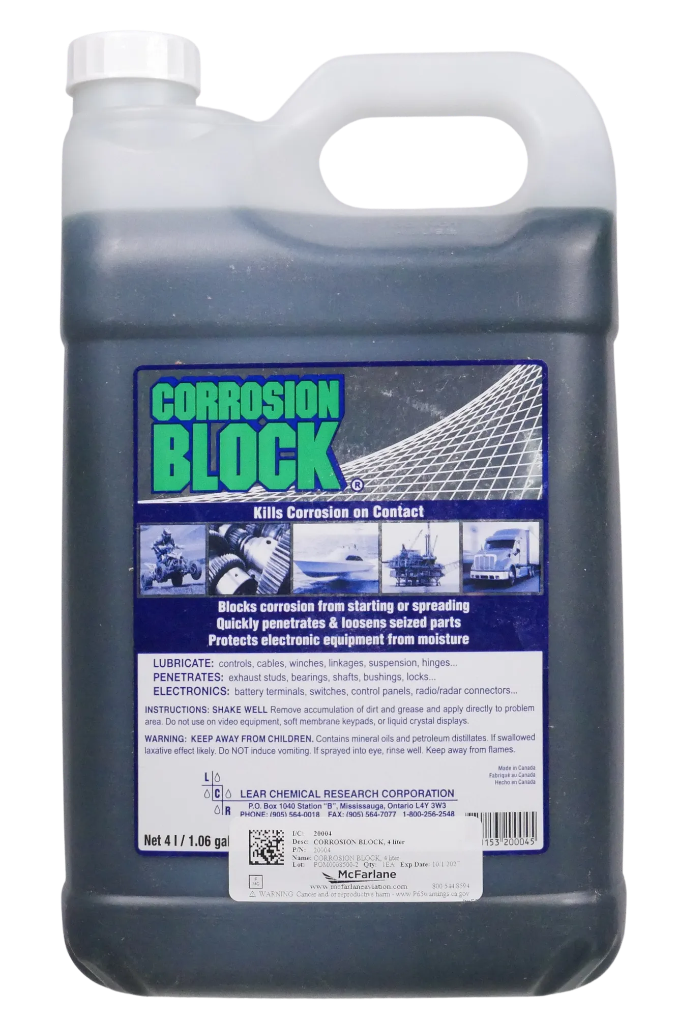 20004 - CORROSION BLOCK, 4 liter - McFarlane Aviation