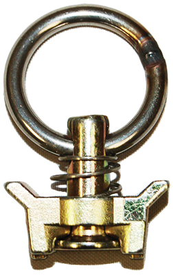 Lot De 2 Anneaux D'arrimage ISO 97885F2 Double Ergot - Pour Rails De Charge - Doré