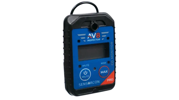 AV8-CO-03_FRONT_ANGLE_CARBON_MONOXIDE_MONITOR_AV8_Inspector_Sensorcon