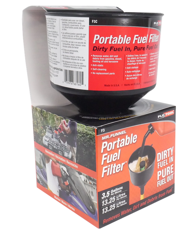 Heavy Duty Flexible Universal Funnel With Built-In Filter For Oil, Fuel, Gasoline - Plastic, 1-Year Warranty