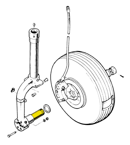 Piper Main Gear Axle