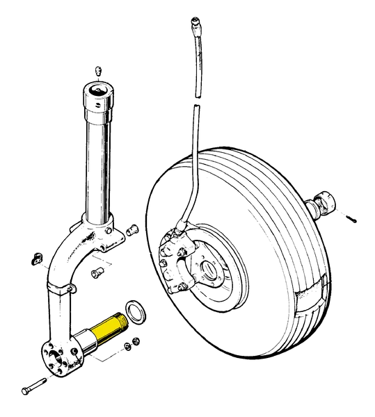 Piper Main Gear Axle